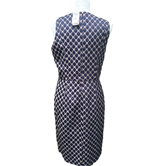 NWT Banana Republic Navy geometric shape sheath dress - Picture 3 of 4